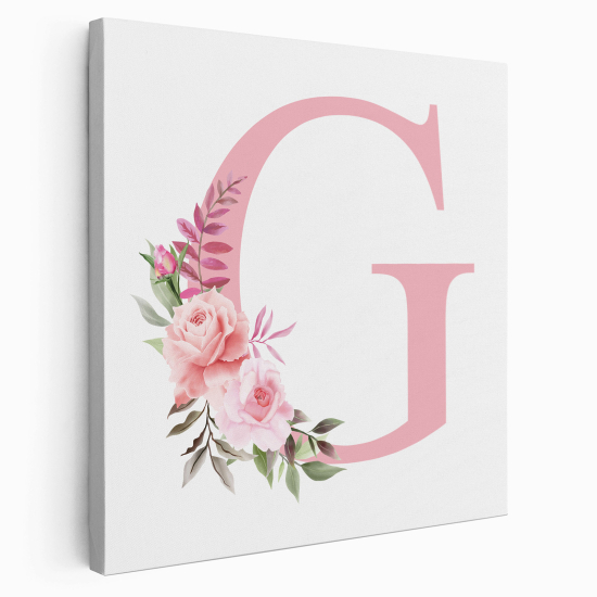 Personalized Monogram canvas print - Letter G