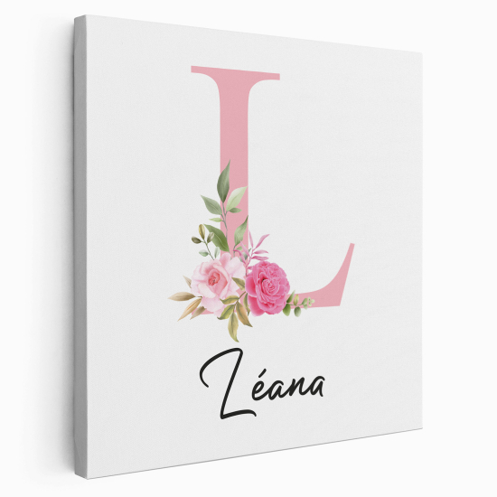 Personalized Monogram canvas print - Letter L