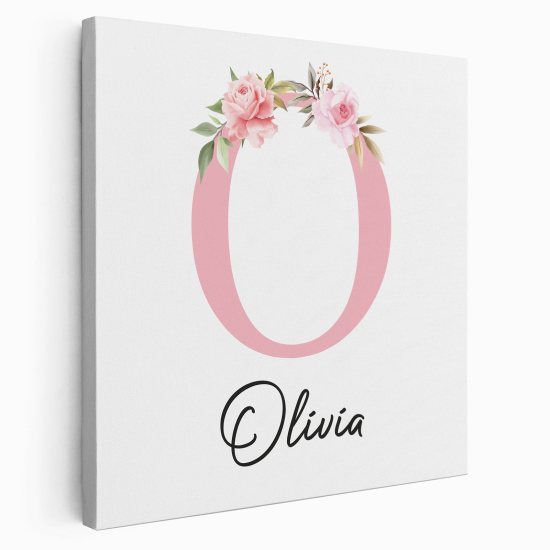 Personalized Monogram canvas print - Letter O