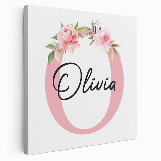 Personalized Monogram canvas print - Letter O