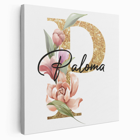 Personalized Monogram canvas print - Letter P