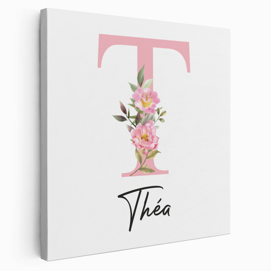 Personalized Monogram canvas print - Letter T