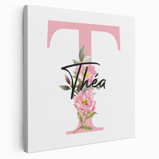 Personalized Monogram canvas print - Letter T