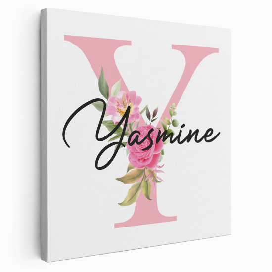 Personalized Monogram canvas print - Letter Y