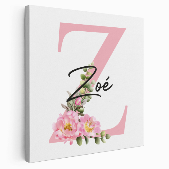 Personalized Monogram canvas print - Letter Z