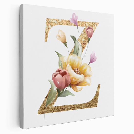 Personalized Monogram canvas print - Letter Z