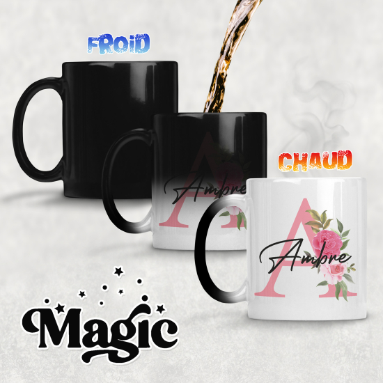 Personalized Monogram Magic Mug - Letter A