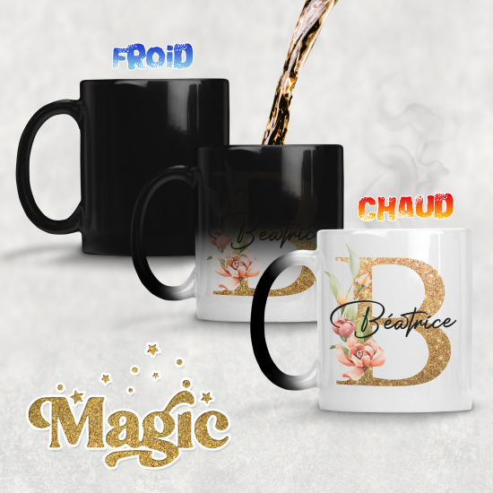 Personalized Monogram Magic Mug - Letter B