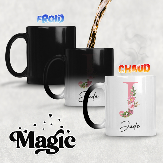 Personalized Monogram Magic Mug - Letter J