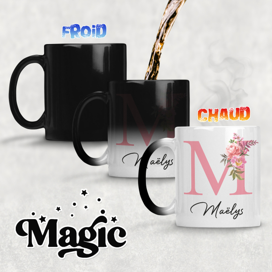 Personalized Monogram Magic Mug - Letter M