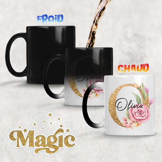 Personalized Monogram Magic Mug - Letter O