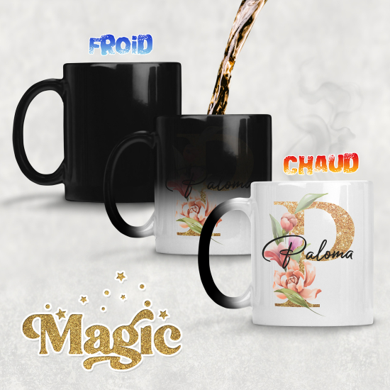 Personalized Monogram Magic Mug - Letter P