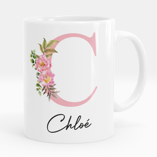 Personalized Monogram Mug - Letter C