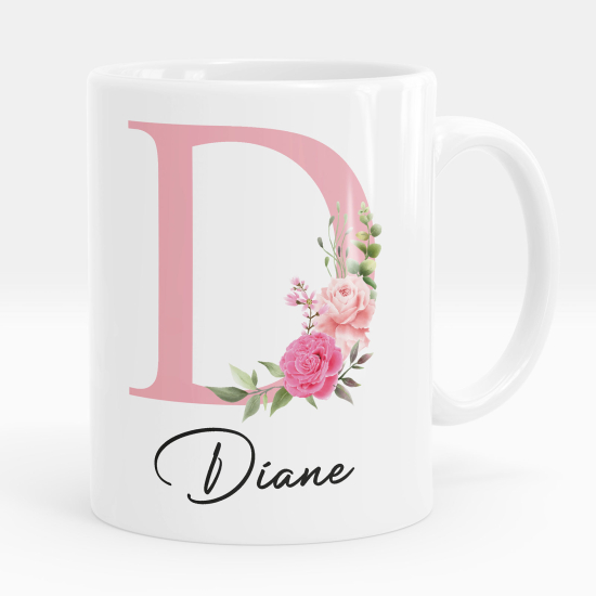 Personalized Monogram Mug - Letter D