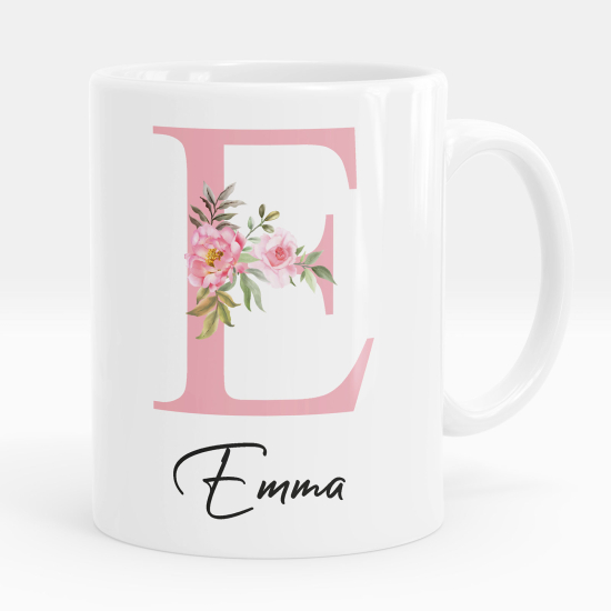 Personalized Monogram Mug - Letter E