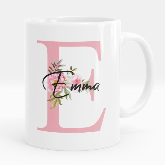 Personalized Monogram Mug - Letter E