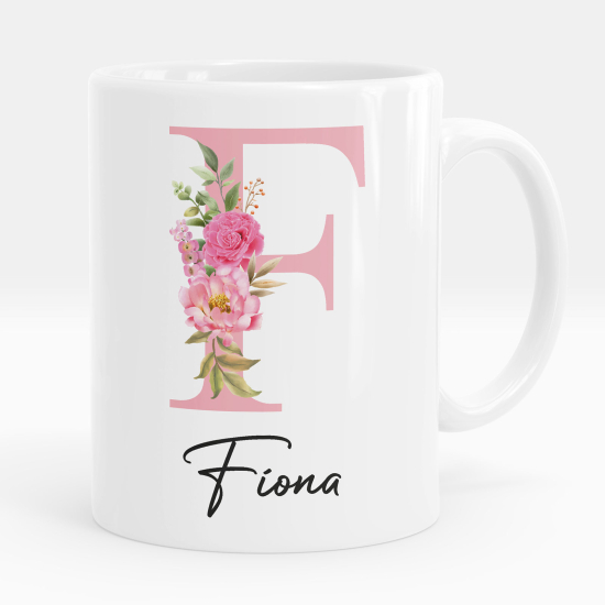 Personalized Monogram Mug - Letter F