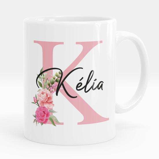 Personalized Monogram Mug - Letter K