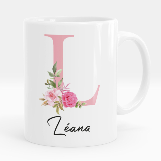 Personalized Monogram Mug - Letter L