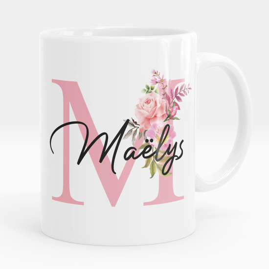 Personalized Monogram Mug - Letter M