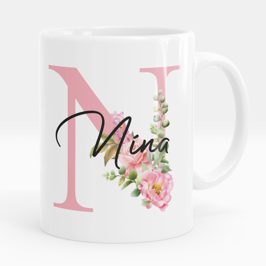 Personalized Monogram Mug - Letter N