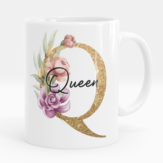 Personalized Monogram Mug - Letter Q