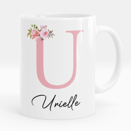 Personalized Monogram Mug - Letter U