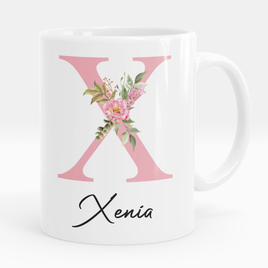 Personalized Monogram Mug - Letter X