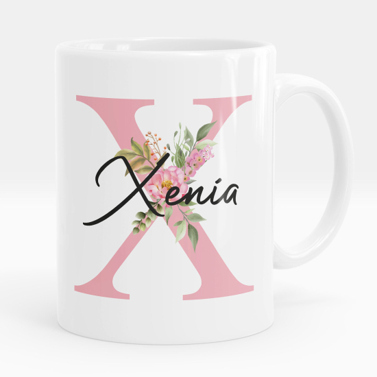 Personalized Monogram Mug - Letter X