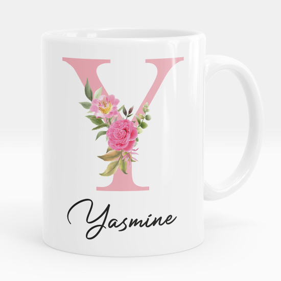 Personalized Monogram Mug - Letter Y