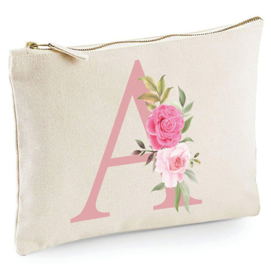 Personalized Monogram Pencil / Pouch - Letter A