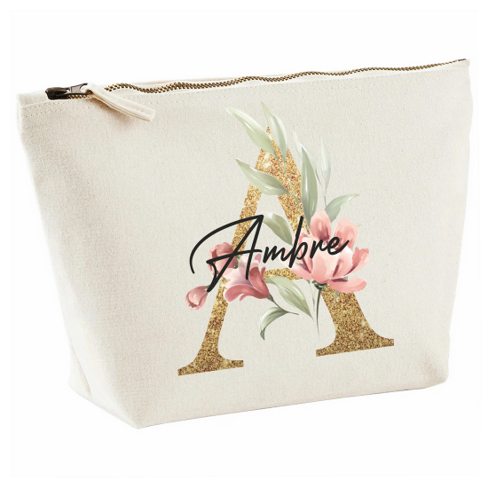 Personalized Monogram Pencil / Pouch - Letter A