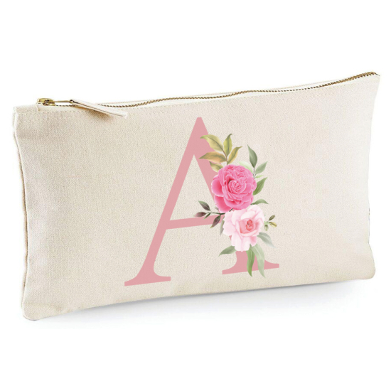 Personalized Monogram Pencil / Pouch - Letter A