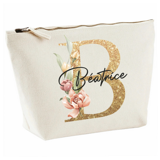 Personalized Monogram Pencil / Pouch - Letter B