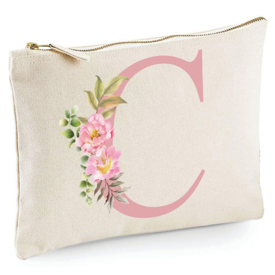 Personalized Monogram Pencil / Pouch - Letter C