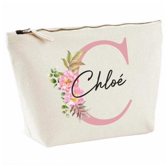 Personalized Monogram Pencil / Pouch - Letter C