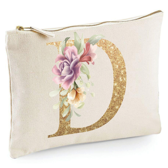 Personalized Monogram Pencil / Pouch - Letter D