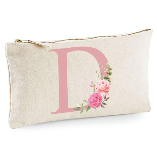 Personalized Monogram Pencil / Pouch - Letter D