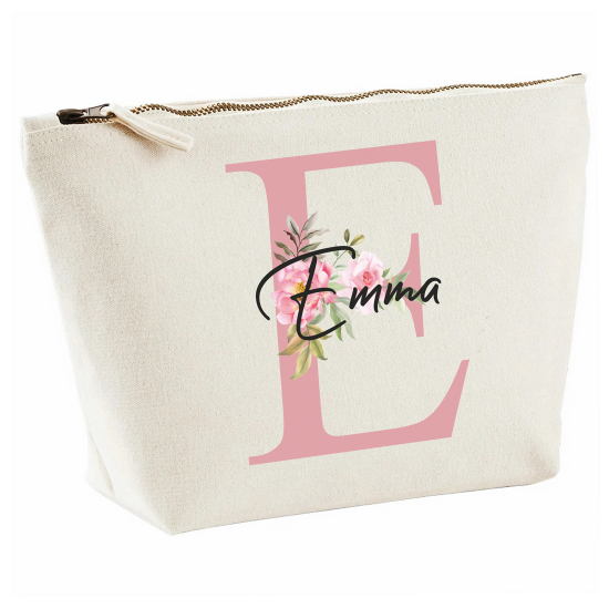 Personalized Monogram Pencil / Pouch - Letter E