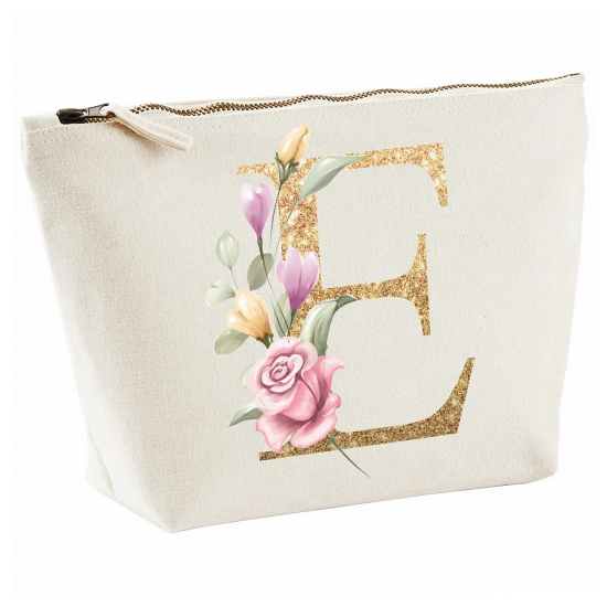 Personalized Monogram Pencil / Pouch - Letter E