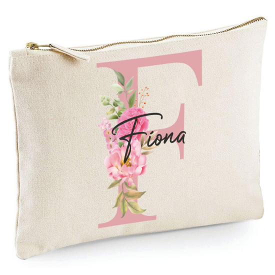 Personalized Monogram Pencil / Pouch - Letter F