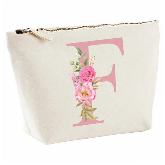 Personalized Monogram Pencil / Pouch - Letter F