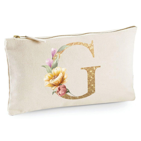 Personalized Monogram Pencil / Pouch - Letter G