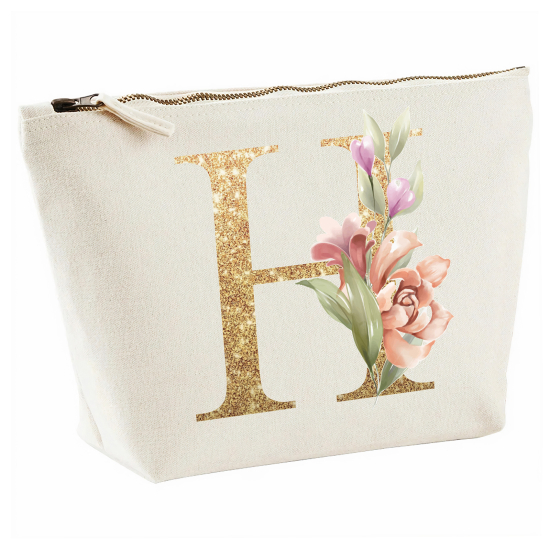 Personalized Monogram Pencil / Pouch - Letter H