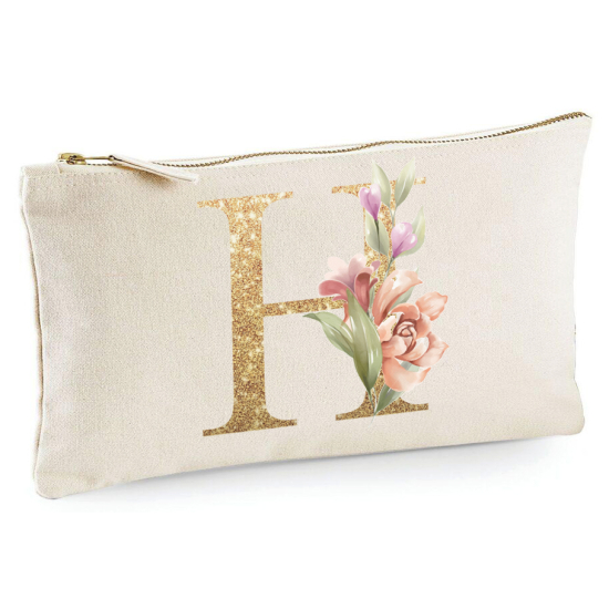 Personalized Monogram Pencil / Pouch - Letter H