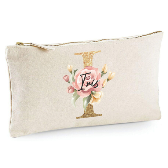 Personalized Monogram Pencil / Pouch - Letter I