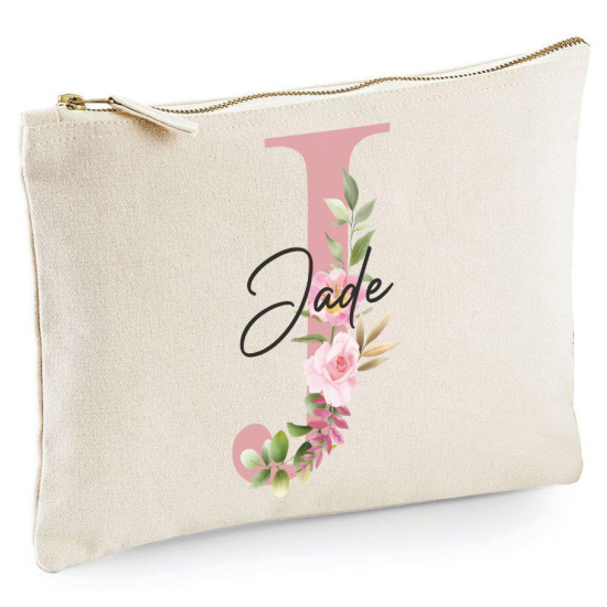 Personalized Monogram Pencil / Pouch - Letter J