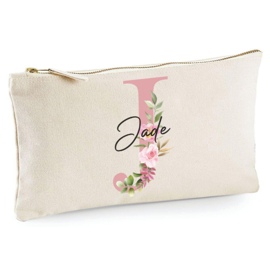 Personalized Monogram Pencil / Pouch - Letter J