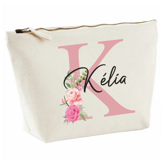 Personalized Monogram Pencil / Pouch - Letter K