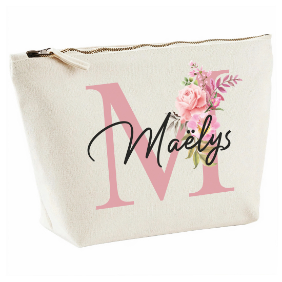 Personalized Monogram Pencil / Pouch - Letter M